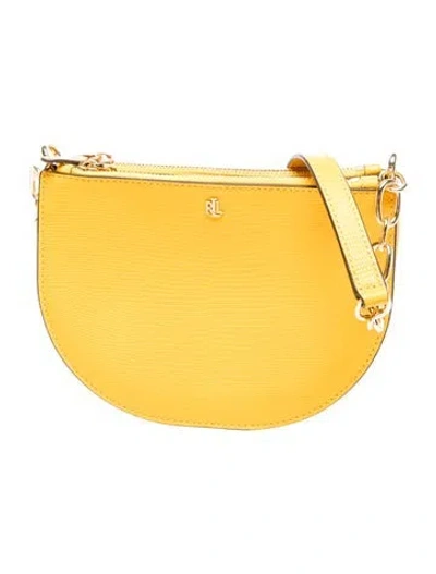 Pre-owned Ralph Lauren Leather Shoulder Bag In Yellow
