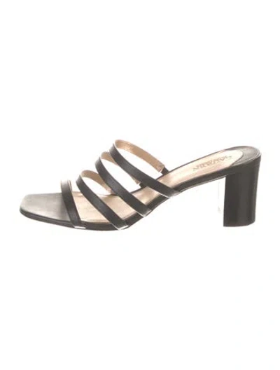 Pre-owned Ralph Lauren Leather Slides In Gray