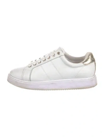 Pre-owned Ralph Lauren Leather Sneakers In Black
