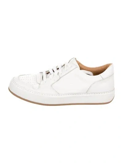 Pre-owned Ralph Lauren Leather Sneakers In White