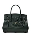 Ralph Lauren Leather Soft Ricky 27 Top-handle Bag In Green