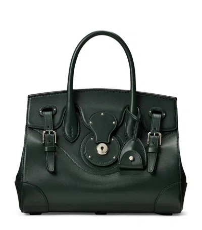 Ralph Lauren Leather Soft Ricky 27 Top-handle Bag In Green