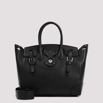 Ralph Lauren Leather Soft Ricky 33 Bag In Black