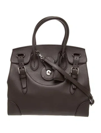 Pre-owned Ralph Lauren Leather Soft Ricky 33 In Brown