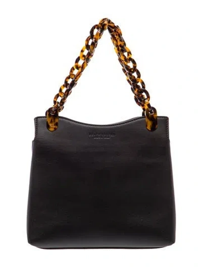 Pre-owned Ralph Lauren Leather Top Handle Bag In Black