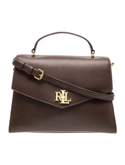 Pre-owned Ralph Lauren Leather Top Handle Bag In Brown