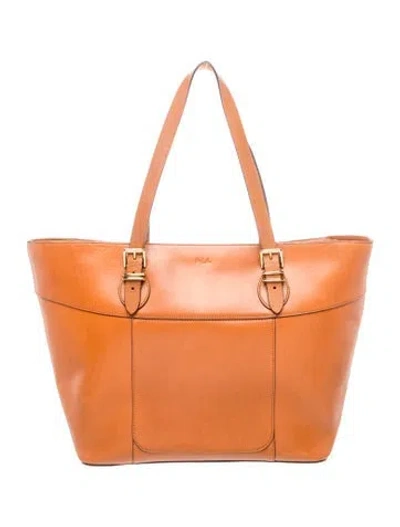 Pre-owned Ralph Lauren Leather Tote In Brown