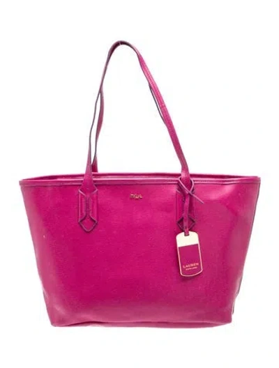 Pre-owned Ralph Lauren Leather Tote In Pink