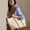 Ralph Lauren Leather-trim Canvas Large Shopper Tote