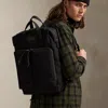 Ralph Lauren Leather-trim Convertible Backpack-tote In Black