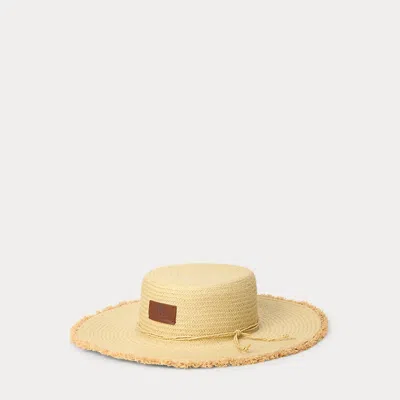 Ralph Lauren Leather-trim Straw & Raffia Sun Hat