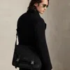 Ralph Lauren Leather-trim Travel Messenger Bag In Black