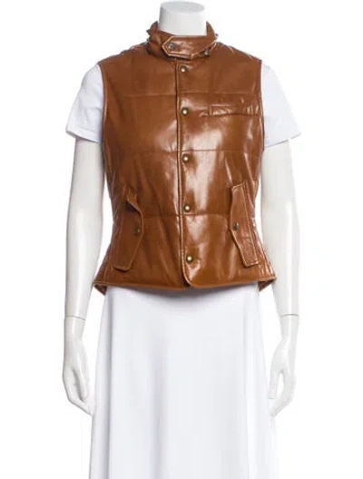 Pre-owned Ralph Lauren Leather Vest In Multi