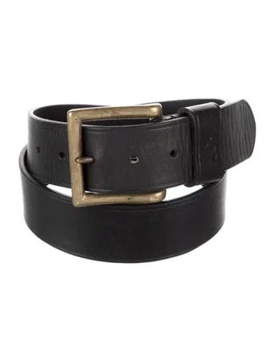 Pre-owned Ralph Lauren Leather Waist Belt In Black