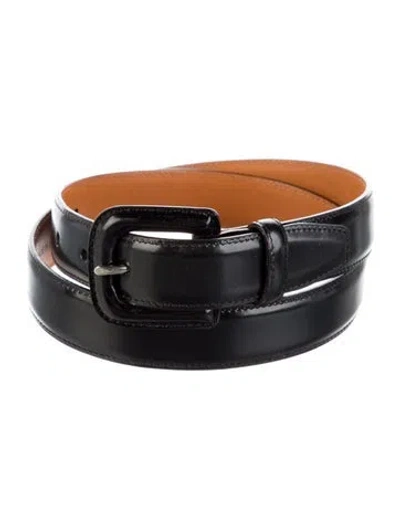 Pre-owned Ralph Lauren Leather Waist Belt In Black