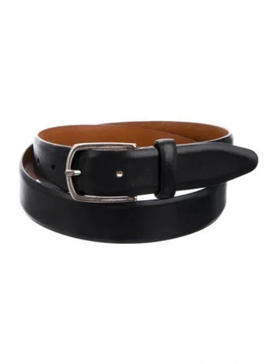Pre-owned Ralph Lauren Leather Waist Belt In Black