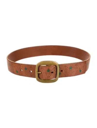 Pre-owned Ralph Lauren Leather Waist Belt In Brown
