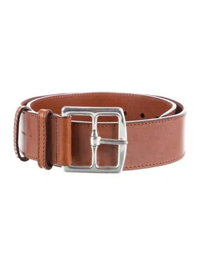 Pre-owned Ralph Lauren Leather Waist Belt In Brown