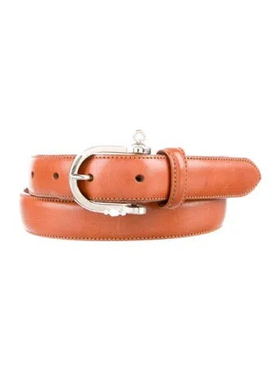 Pre-owned Ralph Lauren Leather Waist Belt In Brown