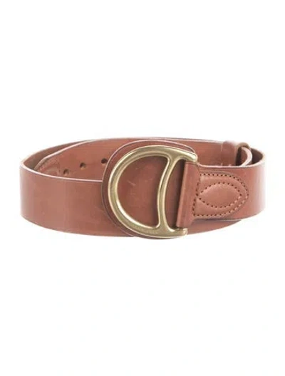 Pre-owned Ralph Lauren Leather Waist Belt In Brown