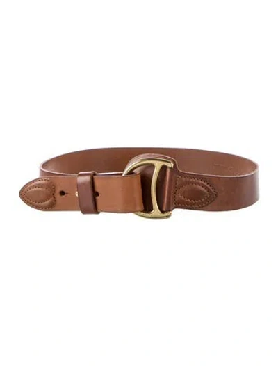 Pre-owned Ralph Lauren Leather Waist Belt In Brown