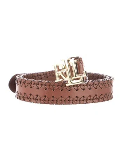 Pre-owned Ralph Lauren Leather Waist Belt In Brown