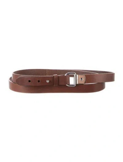 Pre-owned Ralph Lauren Leather Waist Belt In Brown