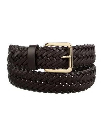 Pre-owned Ralph Lauren Leather Waist Belt In Brown