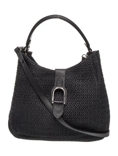 Pre-owned Ralph Lauren Leather Welington In Black