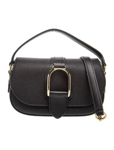 Pre-owned Ralph Lauren Leather Welington In Black