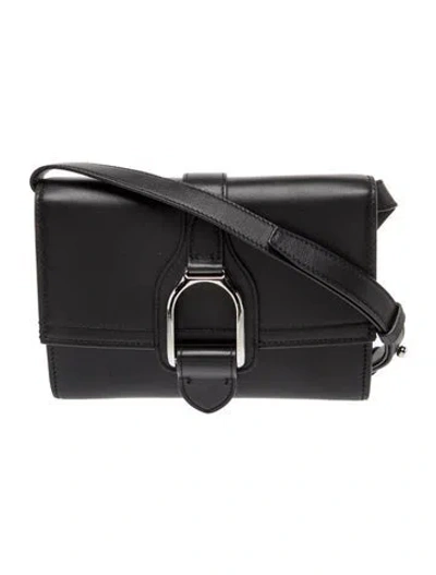 Pre-owned Ralph Lauren Leather Welington In Black