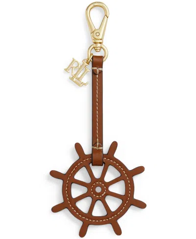 Ralph Lauren Leather Wheel & Logo Charms In Lauren Tan