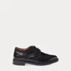 Polo Ralph Lauren Leather Wingtip Oxford Shoe In Black