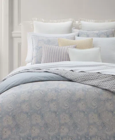Ralph Lauren Leigh Paisley 3-pc. Comforter Set, Full/queen In Blue