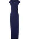 Ralph Lauren Leonidas Sleeveless Gown Dress In Blue