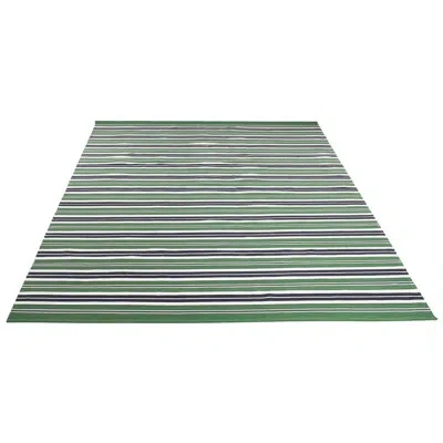 Ralph Lauren Leopold Lauren  Flat Weave Performance Striped Rug In Green