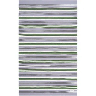 Ralph Lauren Leopold Lauren  Flat Weave Performance Striped Rug In Lilac