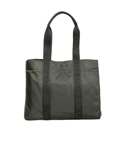 Polo Ralph Lauren Letter Logo Handbag In Black