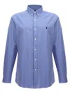 Polo Ralph Lauren "tailored" Button-down Collar Shirt With Pleated Back In Light Blue