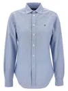 Polo Ralph Lauren Logo Embroidery Shirt In Light Blue