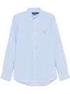 Ralph Lauren Shirt Logo Button-down Collar In Blue