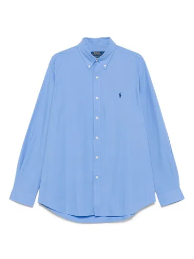 Ralph Lauren Light Blue Solid Logo Shirt