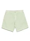 Ralph Lauren Waistband Shorts With Diagonal And Flap Pockets In Green