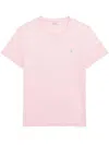 Polo Ralph Lauren Custom Slim Fit Jersey Crewneck T-shirt Man T-shirt Light Pink Size L Cotton In Light Pink