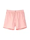 Ralph Lauren Front Flat Shorts Elastic Waistband In Pink