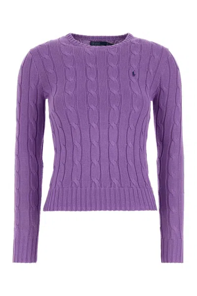 RALPH LAUREN LIGHT PURPLE COTTON SWEATER