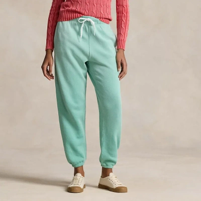 Ralph Lauren Lightweight Fleece Athletic Pant In Celadon