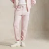 Ralph Lauren Lightweight Fleece Athletic Pant In Pink Sand