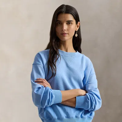 Polo Ralph Lauren Lightweight Fleece Crewneck In Chatham Blue