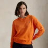 Ralph Lauren Lightweight Fleece Crewneck In Orange